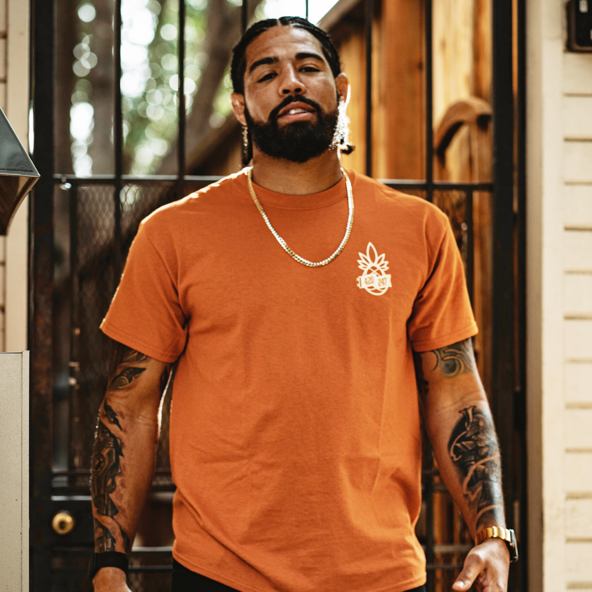(L) Burnt Orange Tee